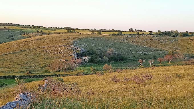 Veduta della valle al tramonto